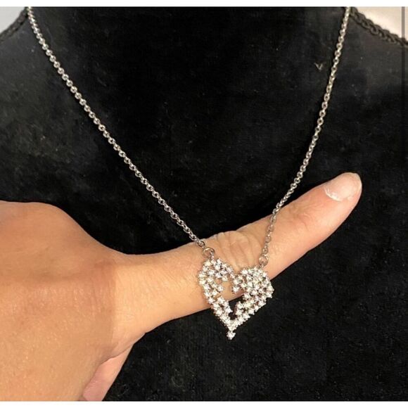 The Mosaic Of Love Cubic Zirconia Heart 925 pendant Necklace - Picture 2 of 4